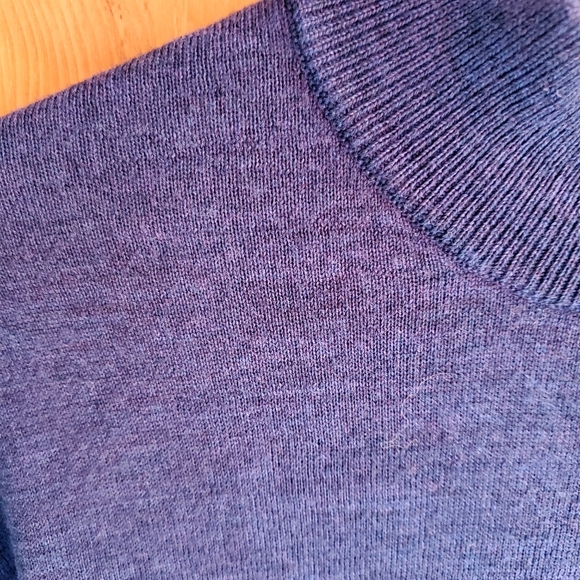 Le 31 by Simons Men's French Blue Merino Wool Mock Neck Sweater Size XL - Picture 2 of 6